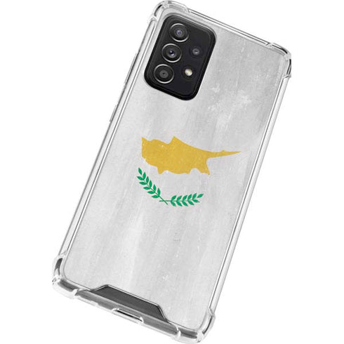Cyprus Flag Distressed Galaxy A72 5G Clear Case